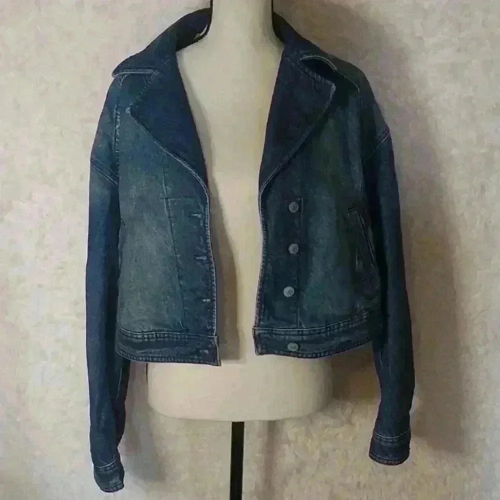 FREE PEOPLE NOW OR NEVER DENIM JACKET SIZE S - Picture 3 of 12